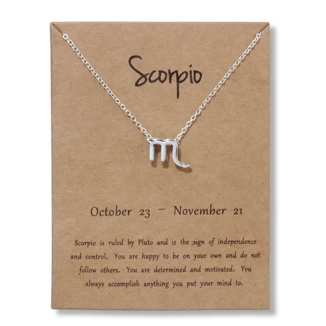 Gold Zodiac Pendant Necklace – Choose Your Star Sign ✨