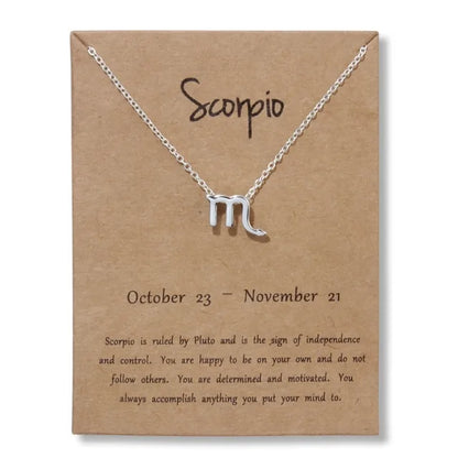 Gold Zodiac Pendant Necklace – Choose Your Star Sign ✨