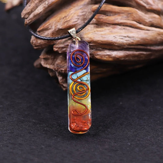 Rainbow Chakra Necklace – Healing Crystals for Balance