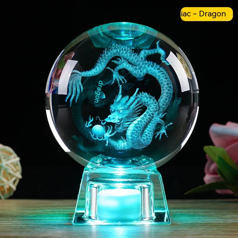 Zodiac Crystal Ball – Glowing Horoscope Decor Gift ✨