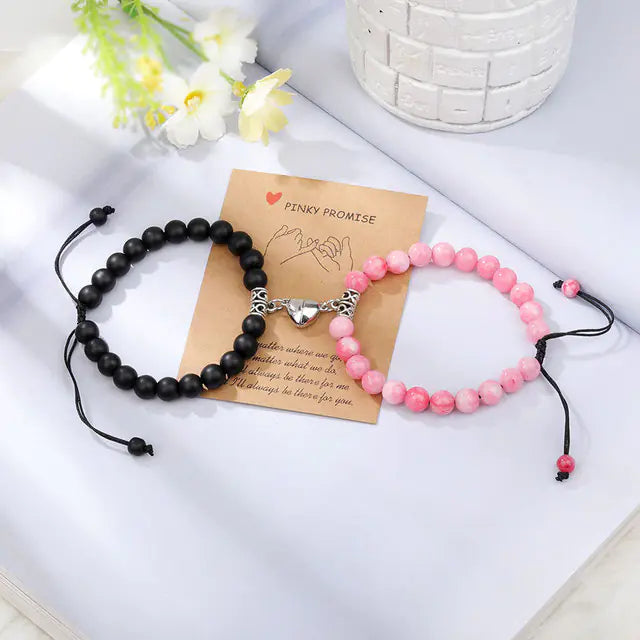 Magnetic Couple Bracelets – Natural Stone Love Gift 💫