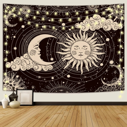 Sun & Moon Tapestry – Mystical Decor for All Zodiac Signs