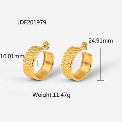 18K Gold Plated Hoop Earrings – Lightweight & Chic ✨