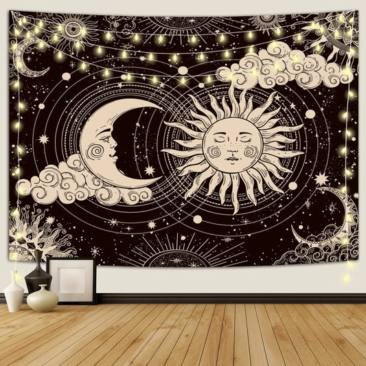 Sun & Moon Tapestry – Mystical Decor for All Zodiac Signs