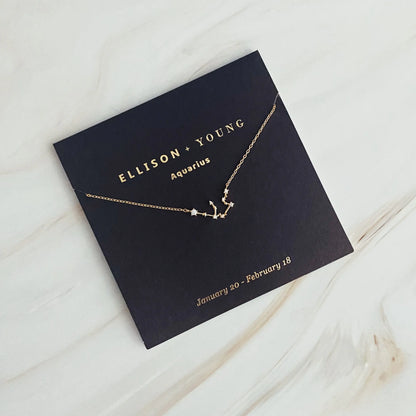Zodiac Necklace – Gold Constellation Pendant Gift ✨