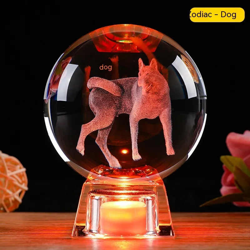 Zodiac Crystal Ball – Glowing Horoscope Decor Gift ✨