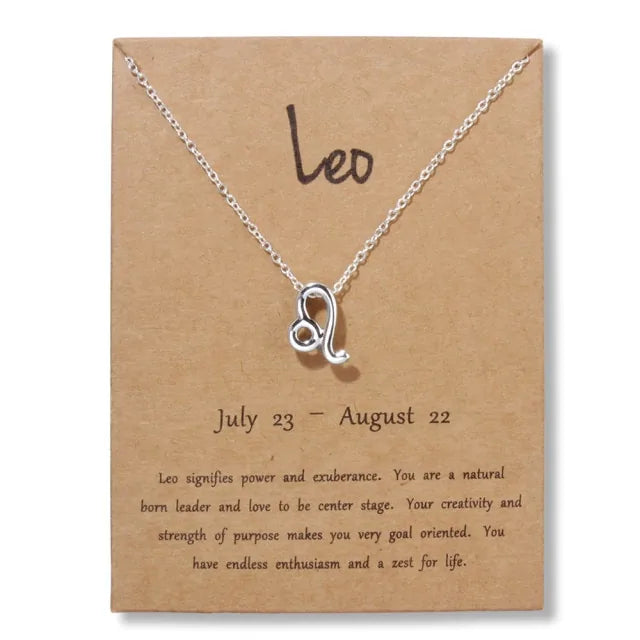 Gold Zodiac Pendant Necklace – Choose Your Star Sign ✨