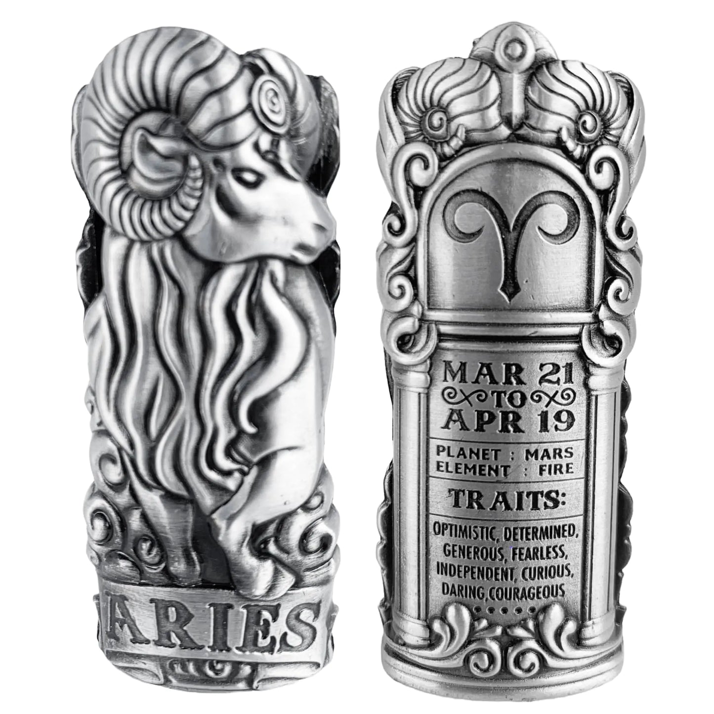 Aries Zodiac Metal Lighter Case – Fits Full-Size BIC ♈