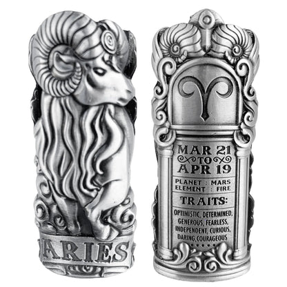 Aries Zodiac Metal Lighter Case – Fits Full-Size BIC ♈