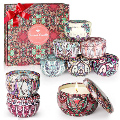 Aromatherapy Soy Candle Set – 9 Healing Scents Gift 🎁
