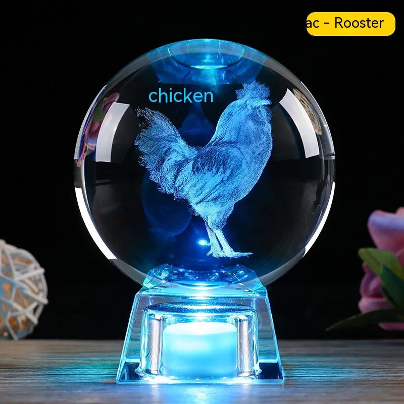Zodiac Crystal Ball – Glowing Horoscope Decor Gift ✨