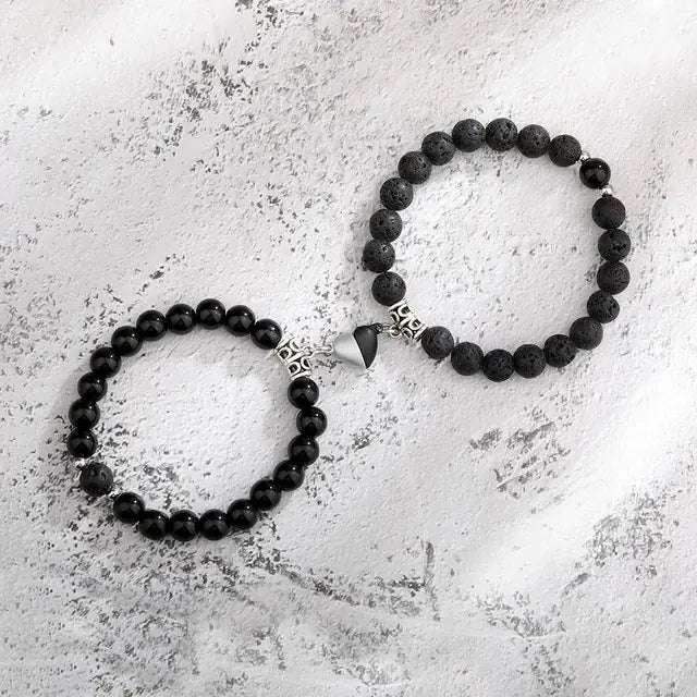 Magnetic Couple Bracelets – Natural Stone Love Gift 💫