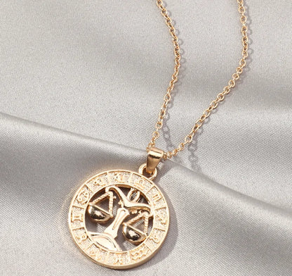 Fortune Zodiac Necklace – Bold Copper Astrological Charm 🔮