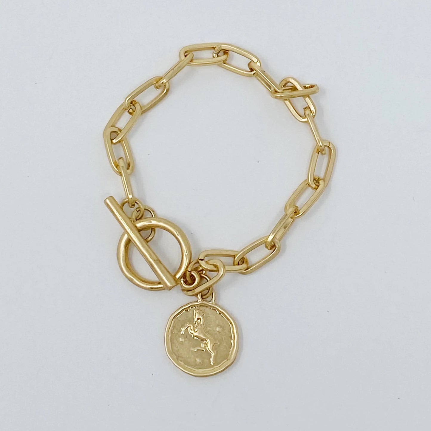 Zodiac Charm Bracelet – Gold Chain Astrology Gift ✨