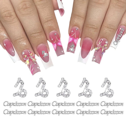 Capricorn Zodiac Nail Charms – 15pcs 3D Silver Nail Art Set ♑