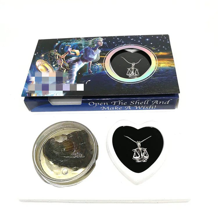 Zodiac Pearl Necklace DIY Kit – Clam & Constellation Gift 💫