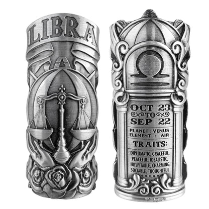 Libra Zodiac Metal Lighter Case – Fits BIC J6 Lighter ♎