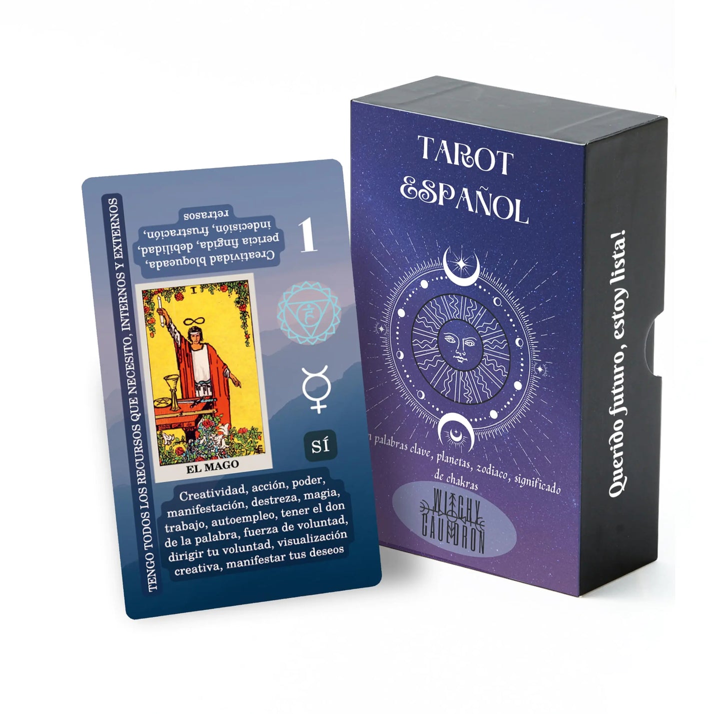 Spanish Beginner Tarot Deck – Witchy Cauldron Learning Set