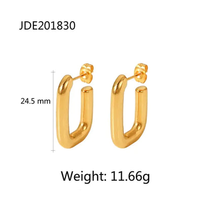 18K Gold Plated Hoop Earrings – Lightweight & Chic ✨