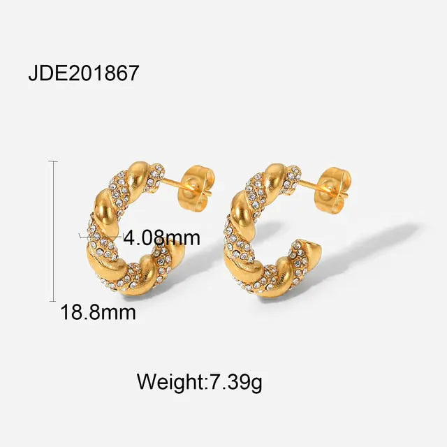 18K Gold Plated Hoop Earrings – Lightweight & Chic ✨