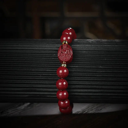 Cinnabar Zodiac Buddha Bracelet – Spiritual Energy Jewelry