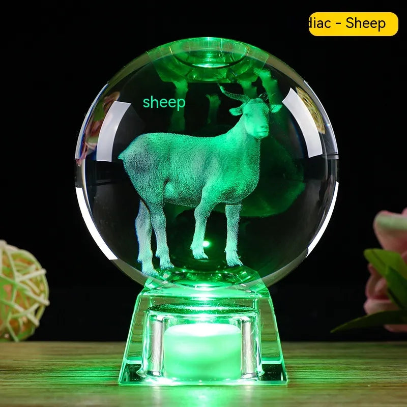 Zodiac Crystal Ball – Glowing Horoscope Decor Gift ✨