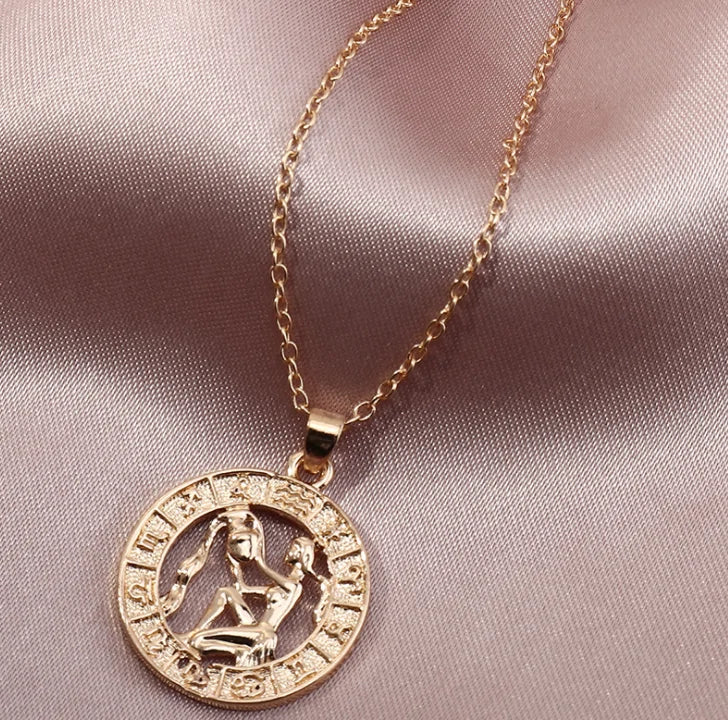 Fortune Zodiac Necklace – Bold Copper Astrological Charm 🔮