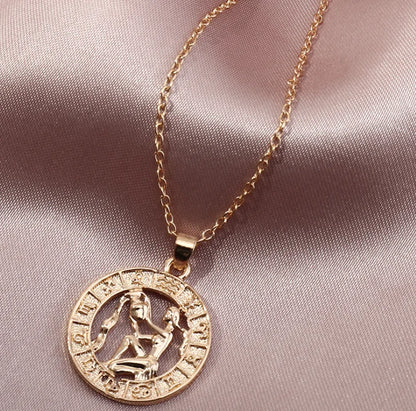 Fortune Zodiac Necklace – Bold Copper Astrological Charm 🔮