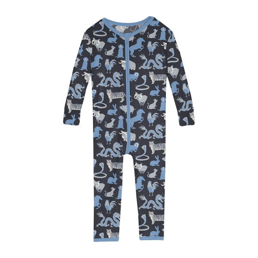 Zodiac Space Baby Sleeper – Bamboo Footless Bodysuit 0–3M 🌙