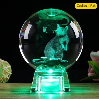 Zodiac Crystal Ball – Glowing Horoscope Decor Gift ✨