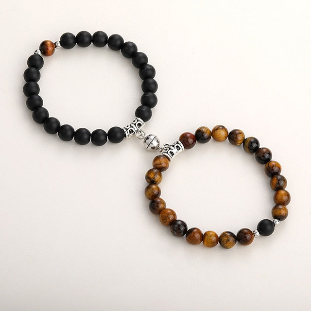 Magnetic Couple Bracelets – Natural Stone Love Gift 💫
