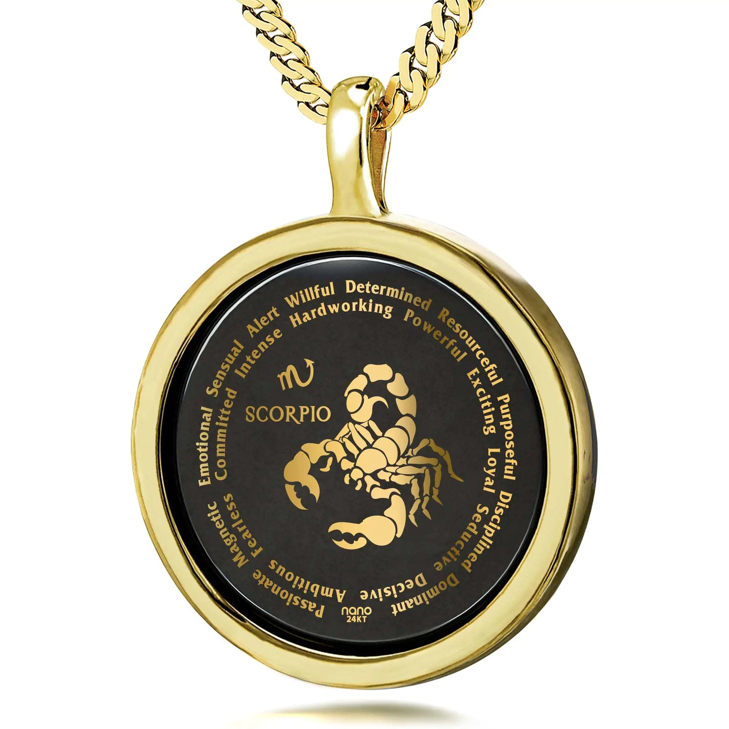 Scorpio Gold Zodiac Necklace – 24K Astrology Gift ✨
