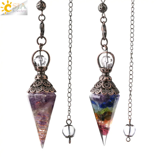 Chakra Pendulum Crystals – Energy Alignment Tool