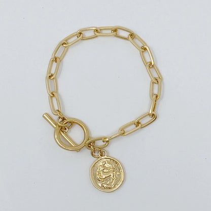 Zodiac Charm Bracelet – Gold Chain Astrology Gift ✨