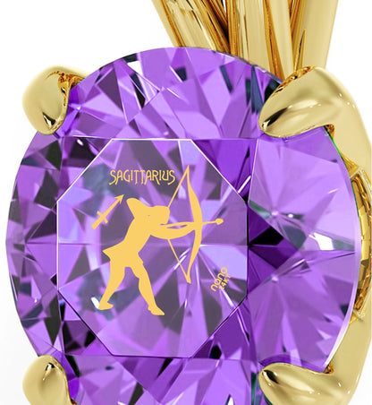Sagittarius Necklace – 24K Gold & Swarovski Crystal ✨