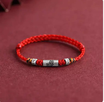 Pure Silver Zodiac Red Rope Bracelet – 925 Silver Charm