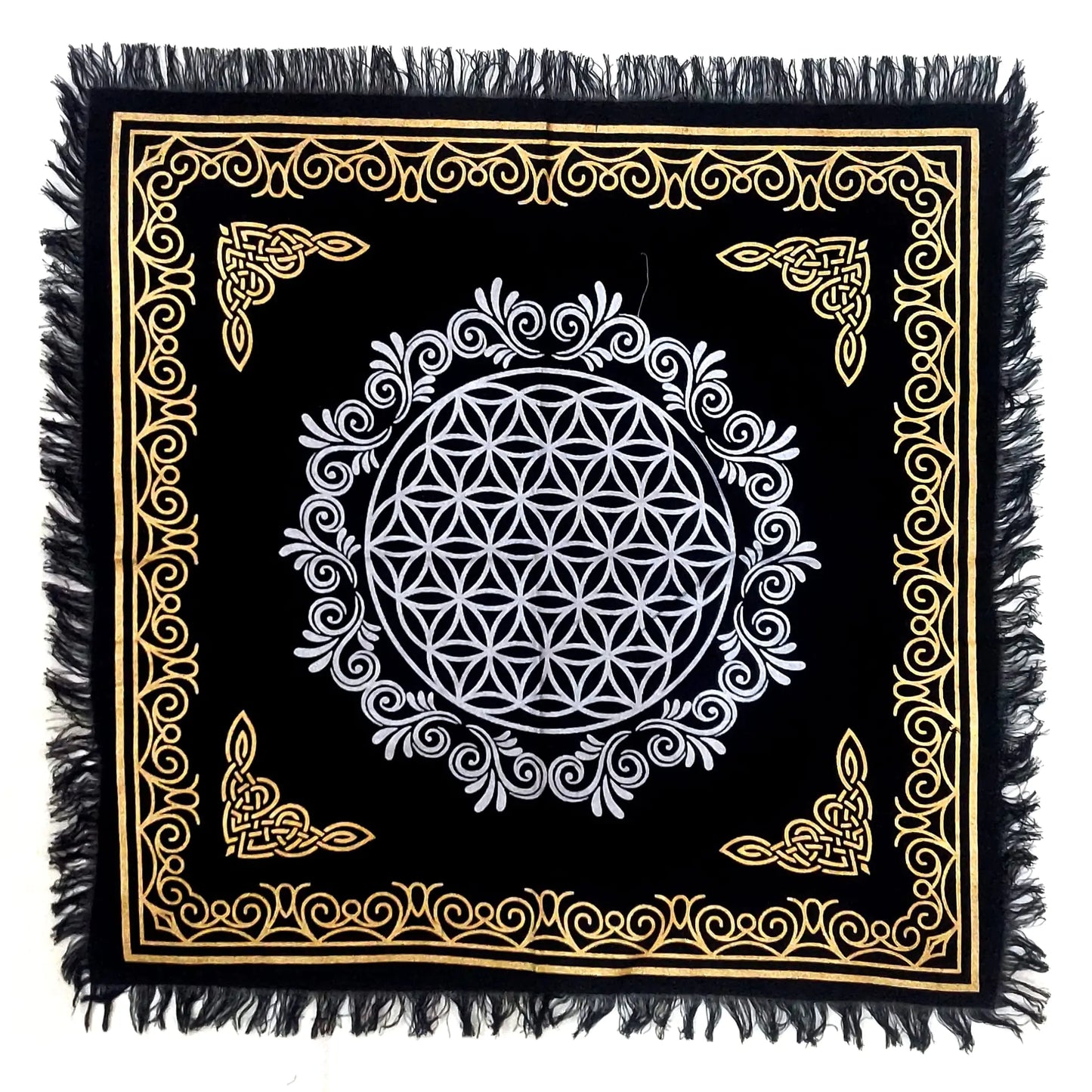 Flower of Life Altar Cloth – Sacred Tarot Spread Mat