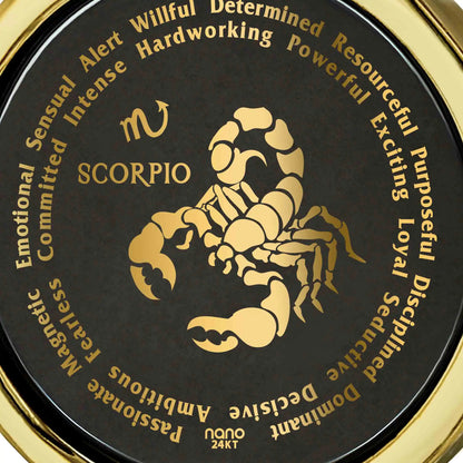 Scorpio Gold Zodiac Necklace – 24K Astrology Gift ✨
