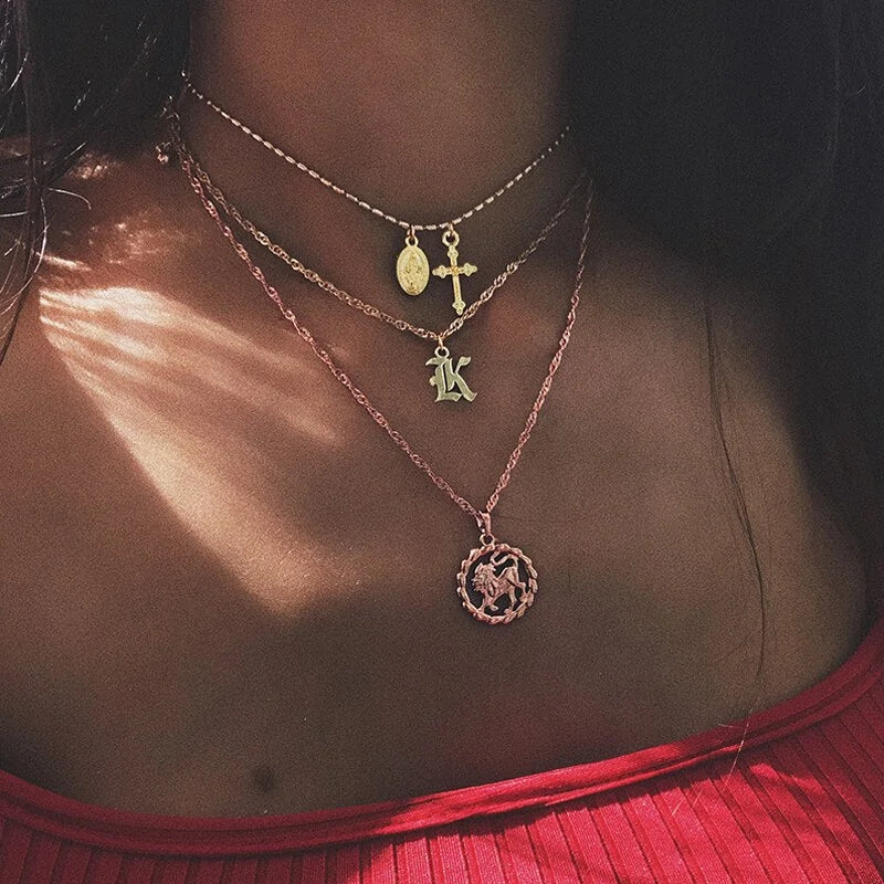 Fortune Zodiac Necklace – Bold Copper Astrological Charm 🔮
