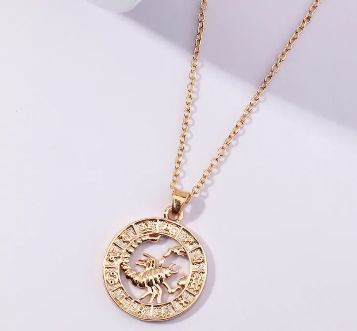 Fortune Zodiac Necklace – Bold Copper Astrological Charm 🔮