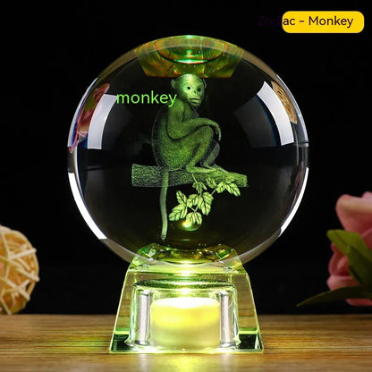 Zodiac Crystal Ball – Glowing Horoscope Decor Gift ✨