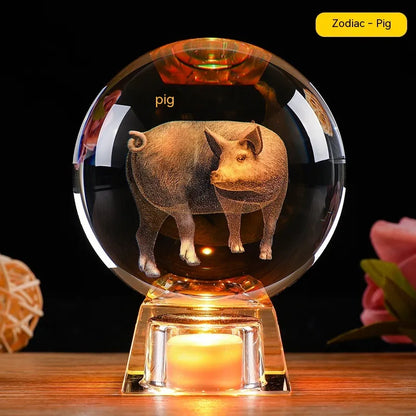 Zodiac Crystal Ball – Glowing Horoscope Decor Gift ✨