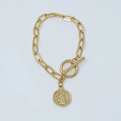 Zodiac Charm Bracelet – Gold Chain Astrology Gift ✨