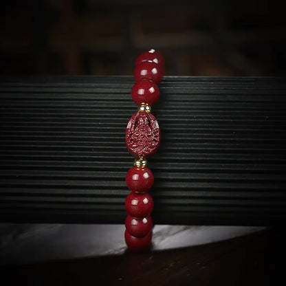 Cinnabar Zodiac Buddha Bracelet – Spiritual Energy Jewelry