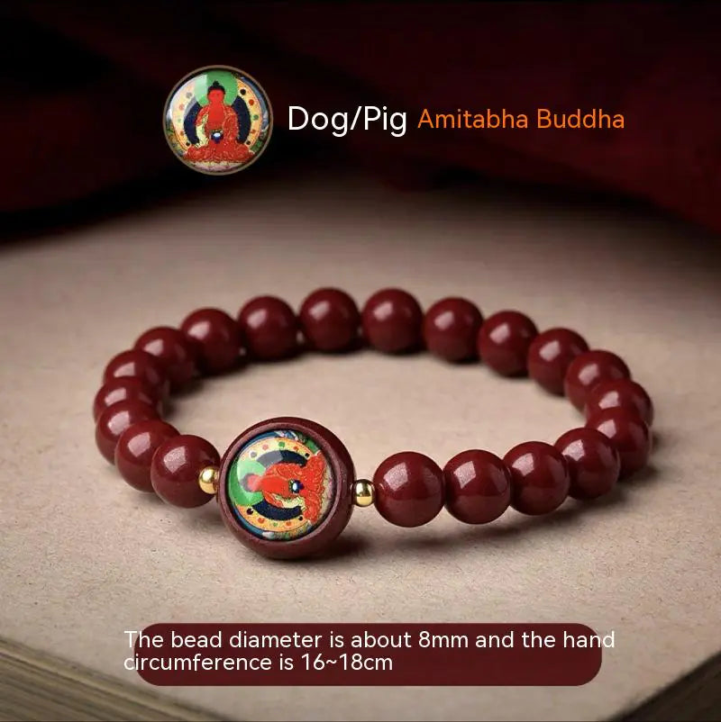 Cinnabar Zodiac Buddha Bracelet – Spiritual Energy Jewelry
