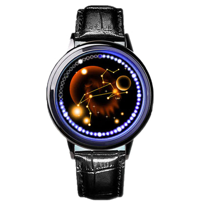 LED Zodiac Touch Watch – Waterproof Unisex Astrology Style