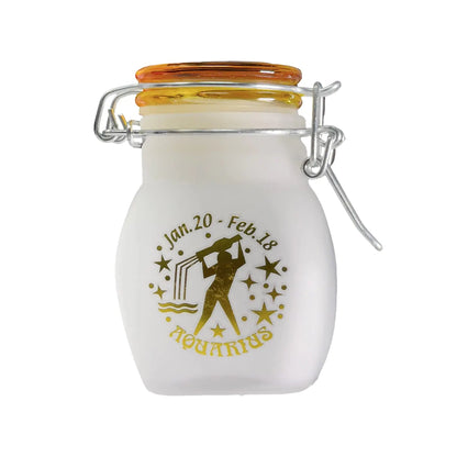 Aquarius Zodiac Glass Jar – 125ml Airtight Storage ♒