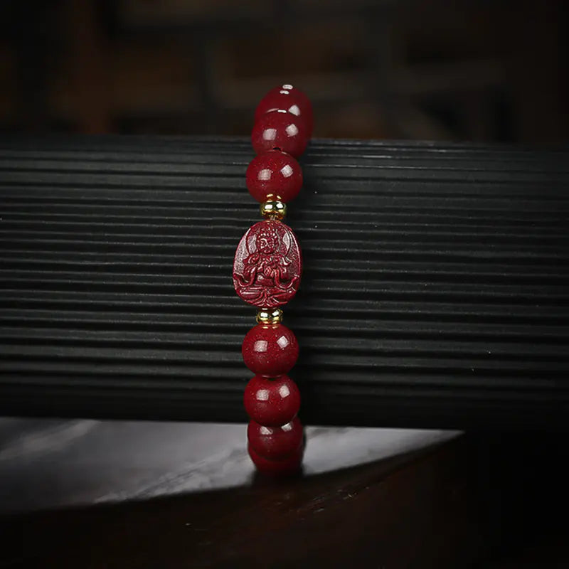 Cinnabar Zodiac Buddha Bracelet – Spiritual Energy Jewelry
