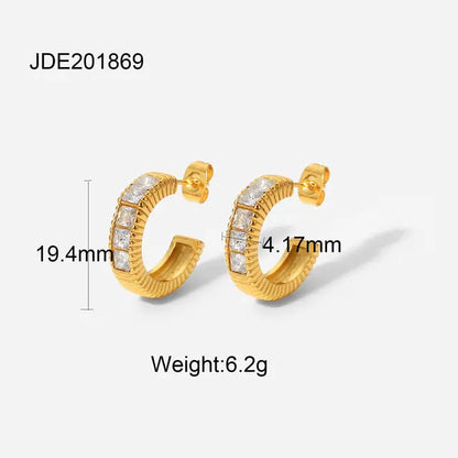 18K Gold Plated Hoop Earrings – Lightweight & Chic ✨