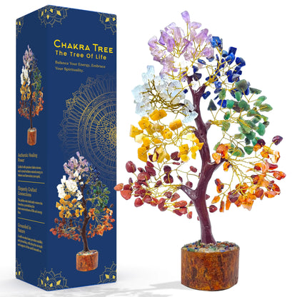 7 Chakra Crystal Tree of Life – Energy Decor for All Signs
